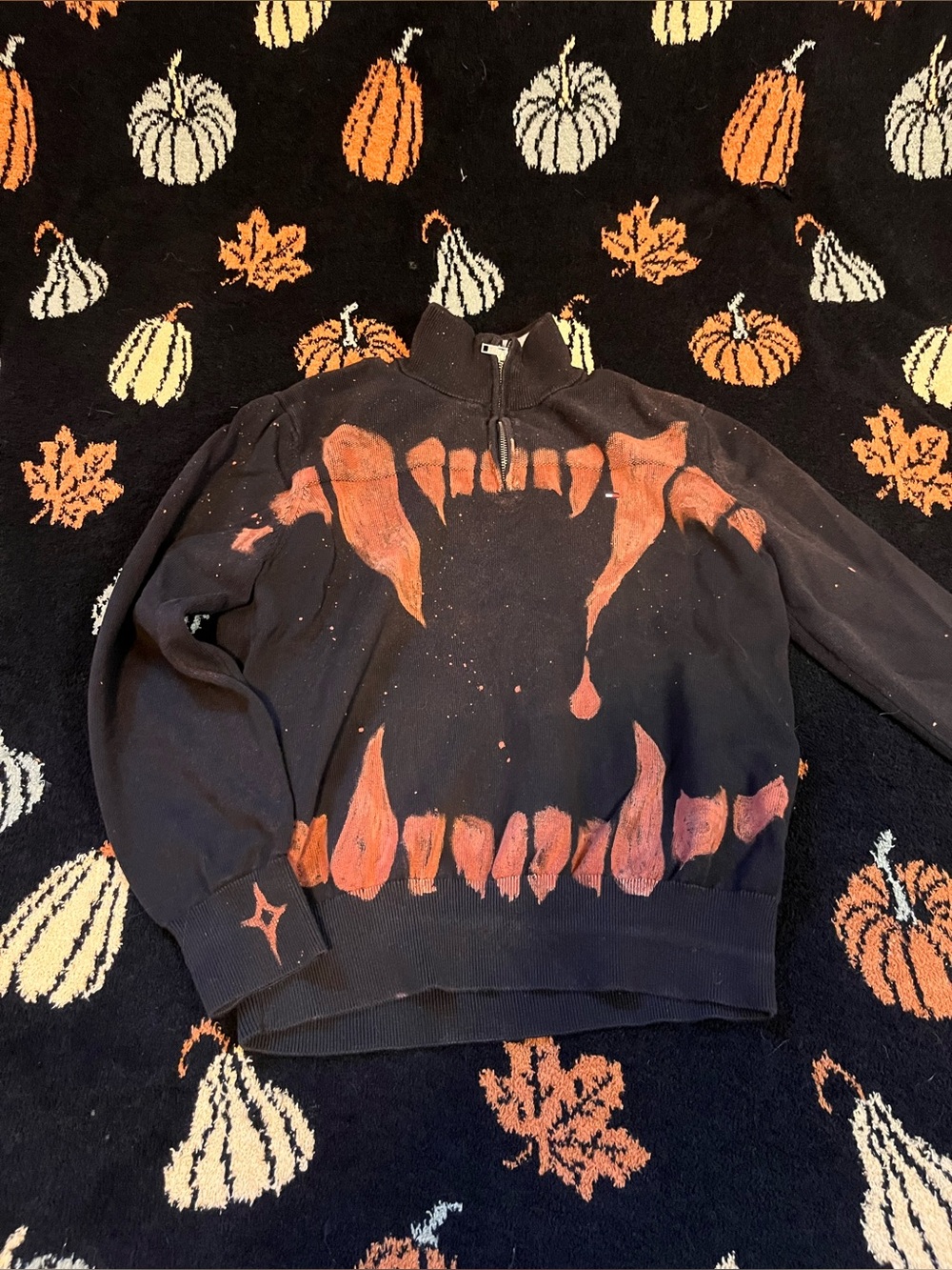 #6 Sweater with Orange Tooth Graphic available on live sept 7th 9am mst